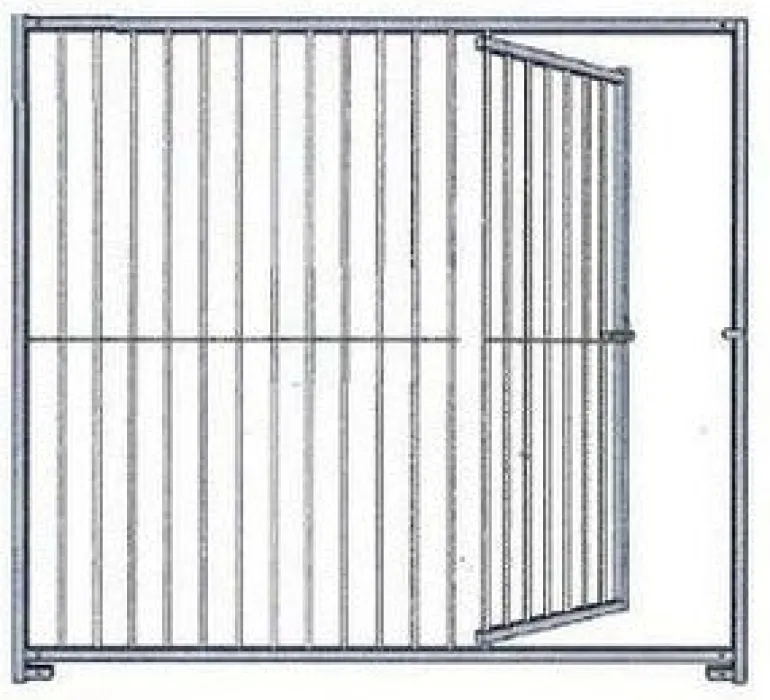 Panneau chenil 1,84 x 2 m avec porte