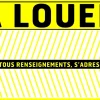 Panneau de signalisation "A louer" PVC adhésif
