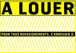 Panneau de signalisation "A louer" PVC adhésif