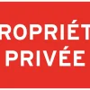 Panneau de signalisation "Propriété privée" PVC adhésif