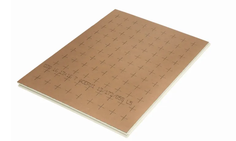 Panneau polyuréthane kraft R3,15 Ep.6,8cm 120x100cm mur/sol