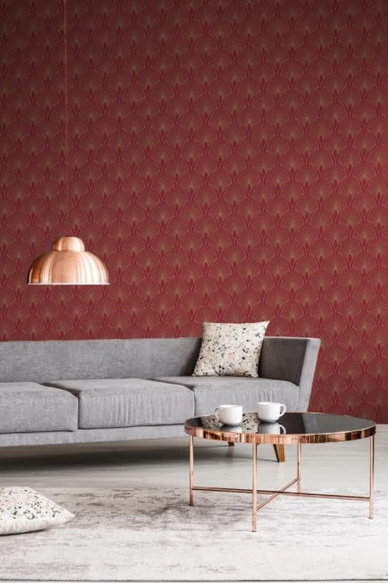Papier peint vinyl sur support intissé glamouro.rubis