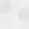 Papier peint expansé sur support intissé fleurs bulle blanc