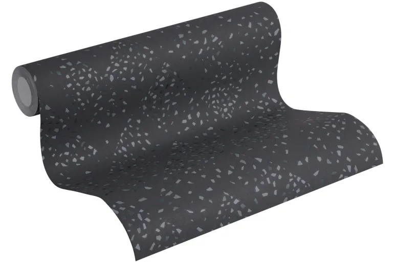 Papier peint expansé sur support intissé géo terra argent