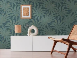Papier peint vinyl expansé sur support intissé alizea vert