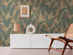 Papier peint vinyl expansé sur support intissé tabasco jade