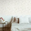 Papier peint vinyl expansé sur support intissé fleurs