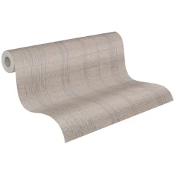 Papier peint vinyl lourd sur support intissé écossais tabac