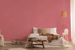 Papier peint vinyl sur support intissé uni story corail