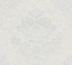 Papier peint vinyl sur support intissé damas.perle