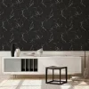 Papier peint vinyl sur support intissé marbre lisse noir