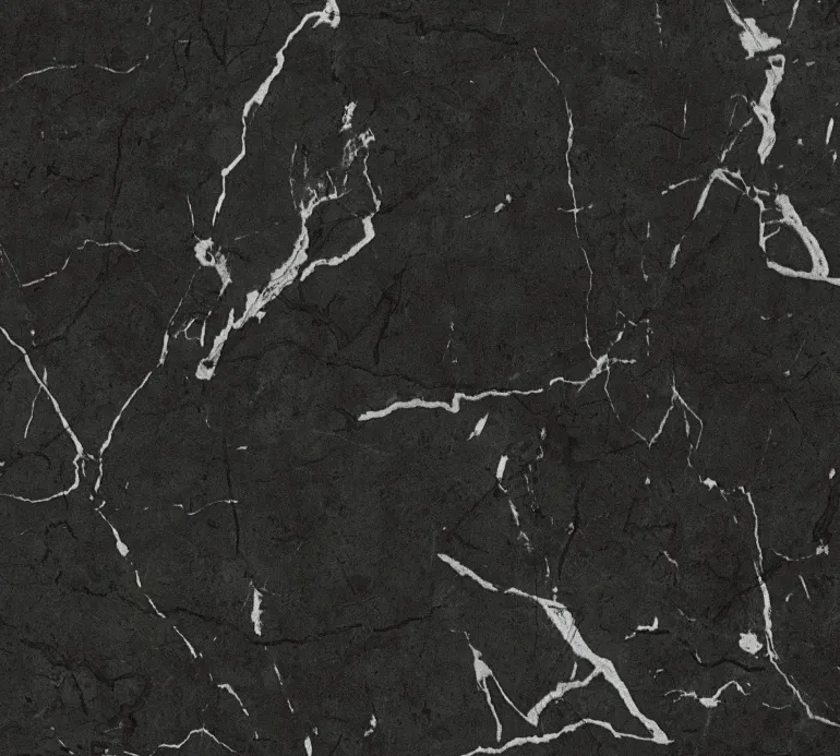 Papier peint vinyl sur support intissé marbre lisse noir