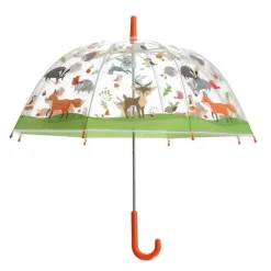 Parapluie enfant transparent animaux de la forêt