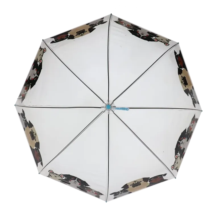 Parapluie transparent motif chiens