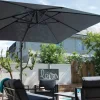 Parasol déporté ROMA 2,50x2,50m gris PRO LOISIRS