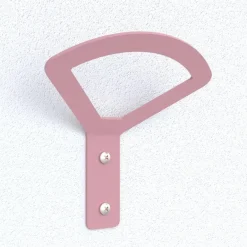 Patère salle de bain 142x143x70mm acier rose mat