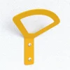 Patère salle de bain 142x143x70mm ép.2.5mm acier jaune mat