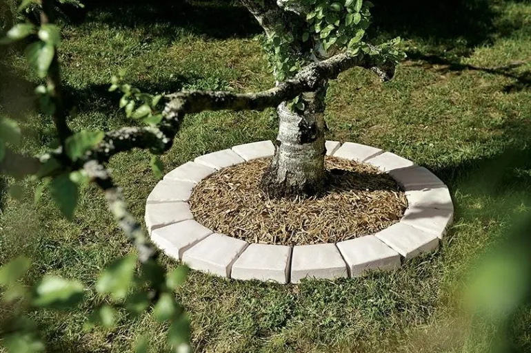 Pavé tour d'arbre pierre L.17 x l.13 x ép.4,5 cm (unité)