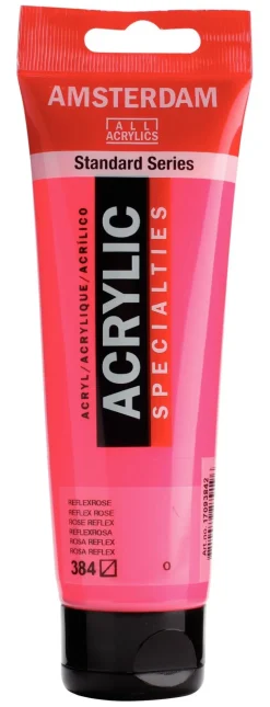 Peinture Acrylique Tube 120 ml Rose Reflex 384