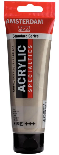 Peinture acrylique tube 120 ml étain 815