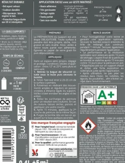 Peinture bois aérosol couleurs d'ici vert profond 400ml V33