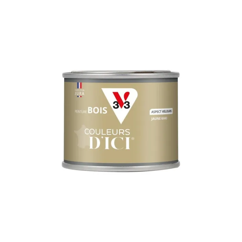 Peinture bois extérieur couleurs d'ici jaune kaki 125ml V33