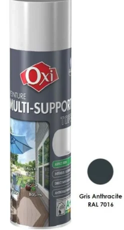 Peinture multi-supports Top3+ Anthracite Satin 400ML OXI