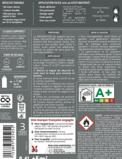 Peinture bois aérosol couleurs d'ici anthracite 400ml V33