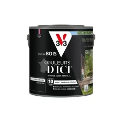 Peinture bois extérieur couleurs d'ici noir ral9005 2L V33