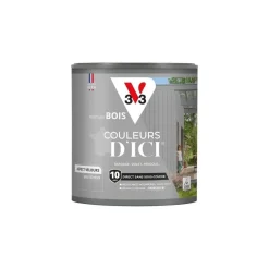Peinture bois extérieur couleurs d'ici gris soyeux 0,5L V33
