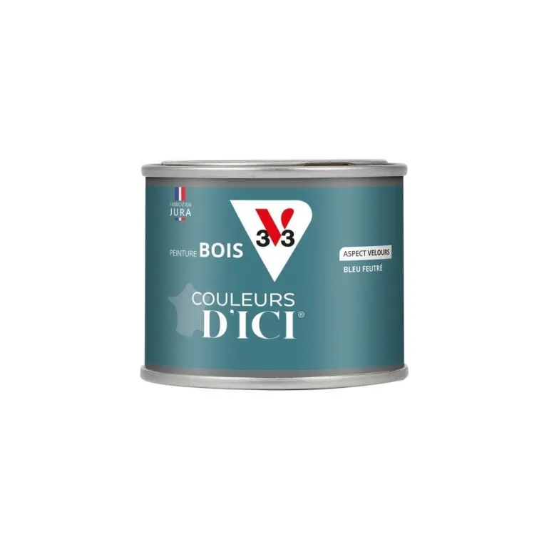 Peinture bois extérieur couleurs d'ici bleu feutré 125ml V33