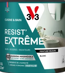 Peinture cuisine et bain Resist Extrême Blanc Vel 0,5L