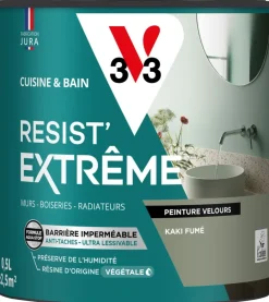 Peinture cuisine et bain Resist Extrême Kaki fumé Vel 0,5L