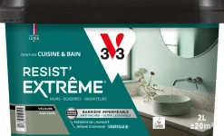 Peinture cuisine et bain Resist Extrême Kaki fumé Vel 2L