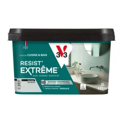 Peinture cuisine et bain Resist Extrême Gris brume Vel 2L