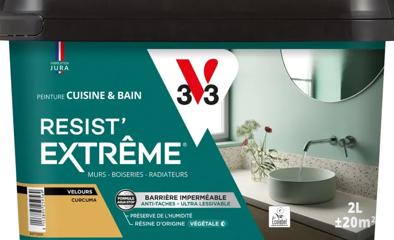 Peinture cuisine et bain Resist Extrême Moka Velours 2L