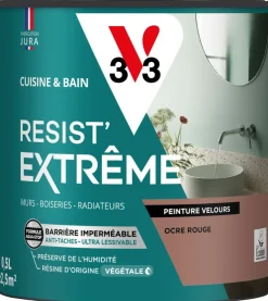 Peinture cuisine et bain Resist Extrême Ocre rouge Vel 0,5L