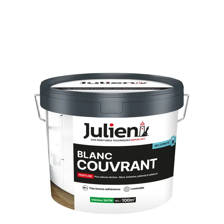 Peinture intérieure Blanc Couvrant satin base white 10L