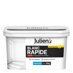 Peinture intérieure Blanc rapide mat base white 2.5L JULIEN