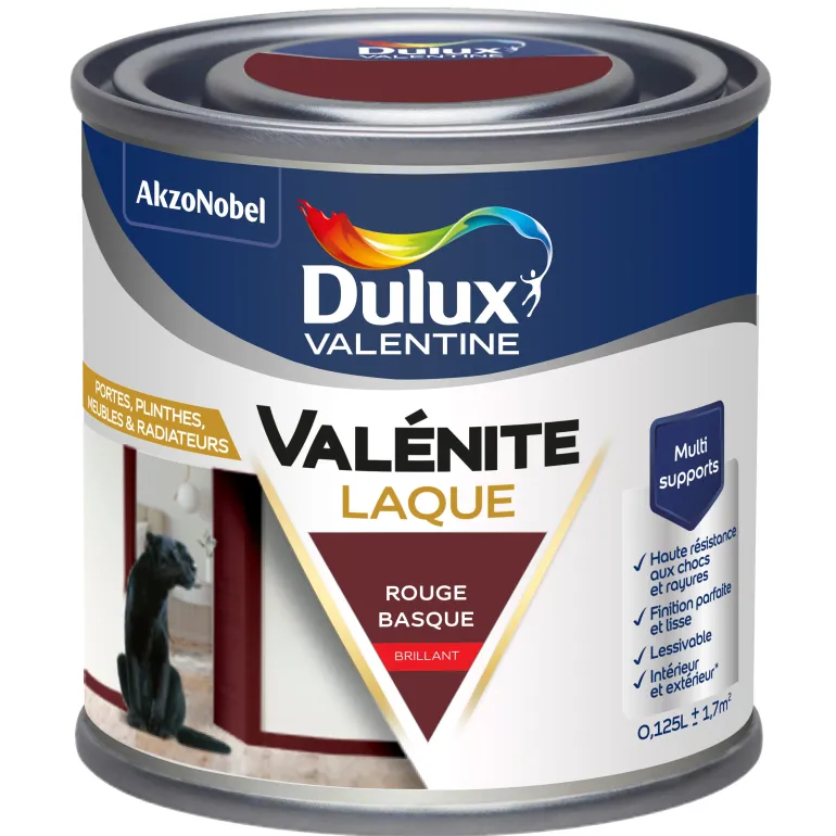 Peinture laque acrylique Valénite Rouge Basque Brill 125ml