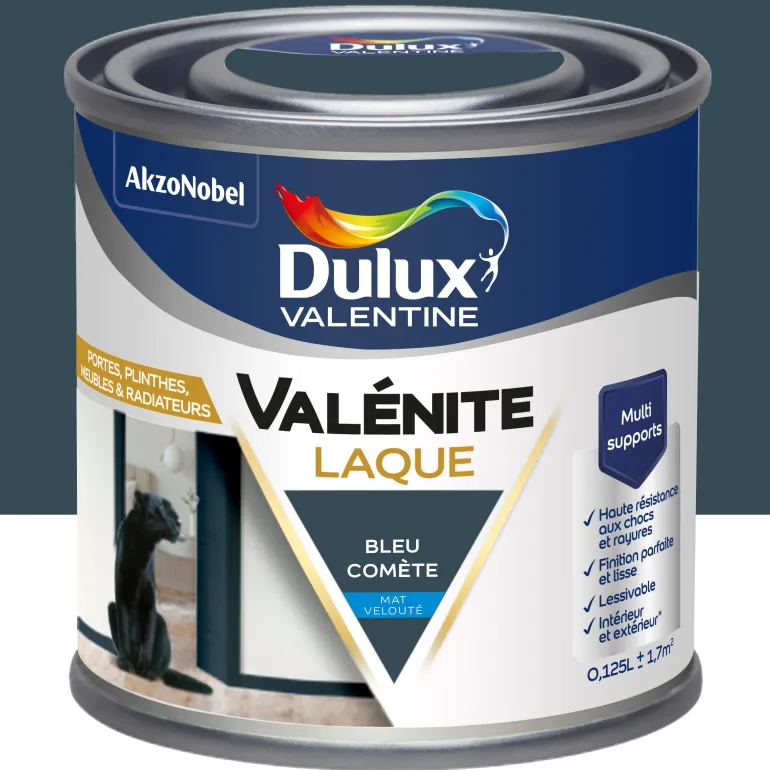 Peinture laque acrylique Valénite bleu comète Mat 125ml