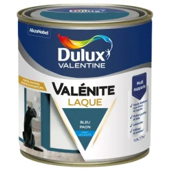 Peinture laque acrylique Valénite Bleu Paon Mat 0,5L