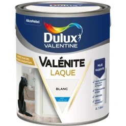 Peinture laque acrylique Valénite Blanc Mat 2L