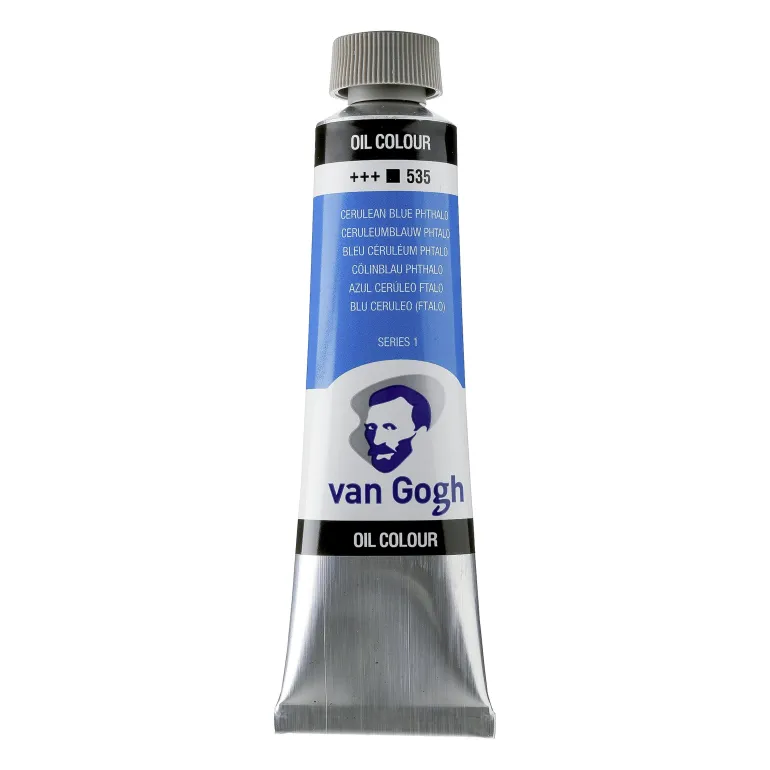 Peinture à l'huile Tube 40 ml Bleu Céruléum (Phtalo) 535