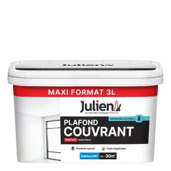 Peinture Plafond Couvrant Blanc maxi format 3L JULIEN