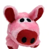 Peluche cochon rose en tissu recyclé pour chien ANKA