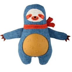 Peluche paresseux bleu en tissu recyclé pour chien ANKA