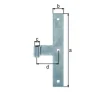 Penture milieu bout droit zinguée 250 Ø14mm