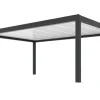 Pergola autoportante motorisée Summer 6x4m gris-blanc