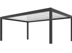 Pergola autoportante motorisée Summer 6x4m gris-blanc